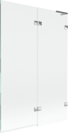 Mexen Lunar L vaňová zástena 2-krídlová pravá 120 x 150 cm, transparentná, chróm - 897L-120-100-01-00-P