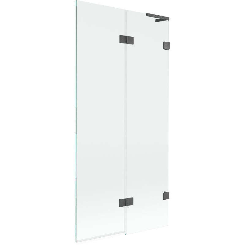 Mexen Lunar L vaňová zástena 2-krídlová pravá 90 x 150 cm, transparentná, kartáčovaná zbraňovo šedá - 897L-090-100-66-00-P