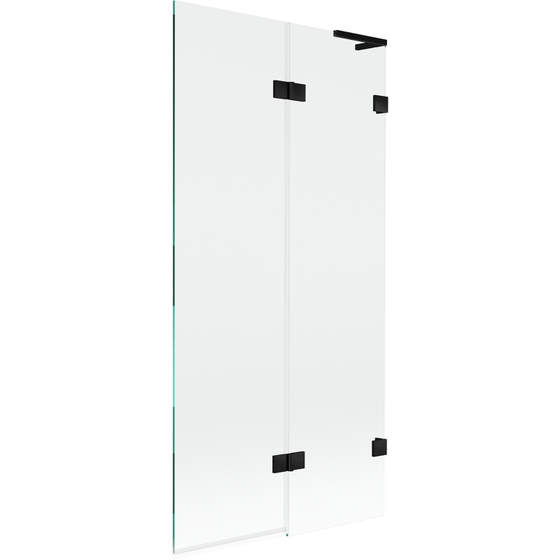 Mexen Lunar L vaňová zástenka 2-krídlová pravá 90 x 150 cm, priehľadná, čierna - 897L-090-100-70-00-P