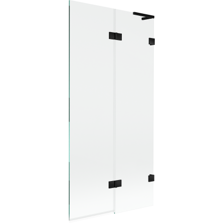 Mexen Lunar L vaňová zástenka 2-krídlová pravá 90 x 150 cm, priehľadná, čierna - 897L-090-100-70-00-P