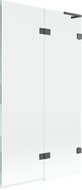 Mexen Lunar L paraván na vaňu 2-krídlový pravý 100 x 150 cm, transparentný, brúsený gun gray - 897L-100-100-66-00-P