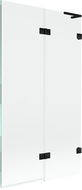 Mexen Lunar L vaňová zástenka 2-krídlová pravá 100 x 150 cm, transparentná, čierna - 897L-100-100-70-00-P