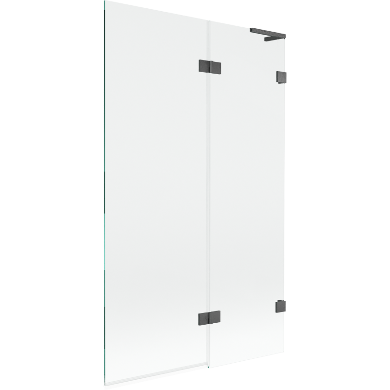 Mexen Lunar L vaňová zástena dvojdverová pravá 110 x 150 cm, transparentná, brúsená gun gray - 897L-110-100-66-00-P