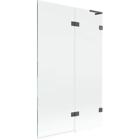 Mexen Lunar L vaňová zástena dvojdverová pravá 110 x 150 cm, transparentná, brúsená gun gray - 897L-110-100-66-00-P