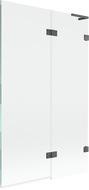 Mexen Lunar L vaňová zástena dvojdverová pravá 110 x 150 cm, transparentná, brúsená gun gray - 897L-110-100-66-00-P
