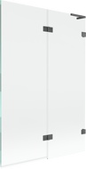 Mexen Lunar L vaňová zástena 2-krídlová pravá 120 x 150 cm, transparentná, gun gray brúsená - 897L-120-100-66-00-P