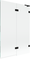Mexen Lunar L sprchová zástenka 2-krídlová pravá 120 x 150 cm, transparentná, čierna - 897L-120-100-70-00-P
