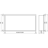 Mexen X-Wall-R zapustená polička s okrajom 45 x 30 cm, inox - 1910453010
