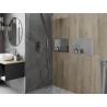 Mexen X-Wall-R nástenná polica s prírubou 45 x 30 cm, inox - 1910453010