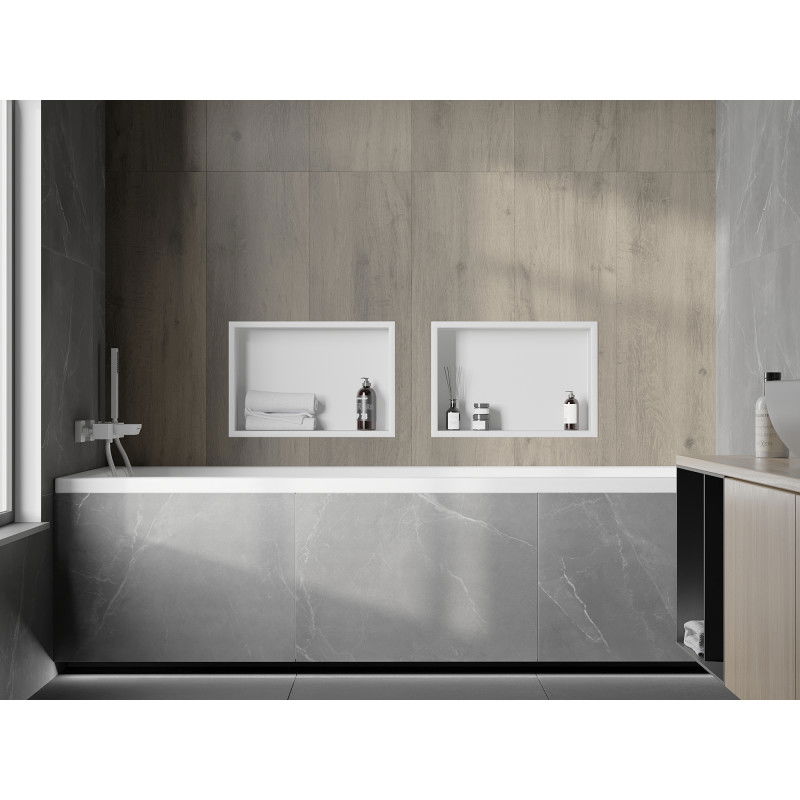 Mexen X-Wall-R vstavaná polica s obrubou 45 x 30 cm, biela - 1920453010