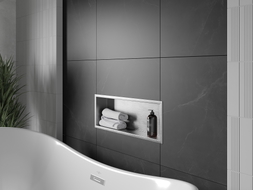 Mexen X-Wall-R nástenná polica s prírubou 60 x 20 cm, inox - 1910602010