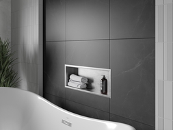Mexen X-Wall-R zapustená polička s okrajom 60 x 20 cm, inox - 1910602010