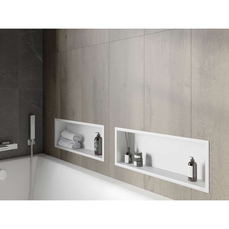 Mexen X-Wall-R vstavaná polica s golierom 60 x 20 cm, biela - 1920602010