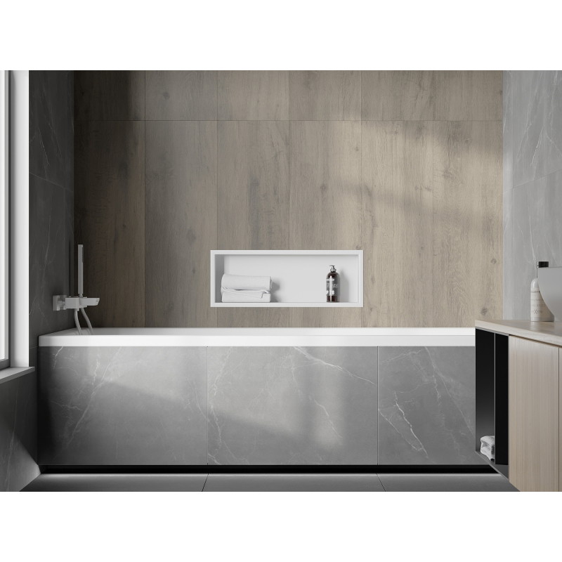 Mexen X-Wall-R nástenná polica s lemom 60 x 20 cm, biela - 1920602010