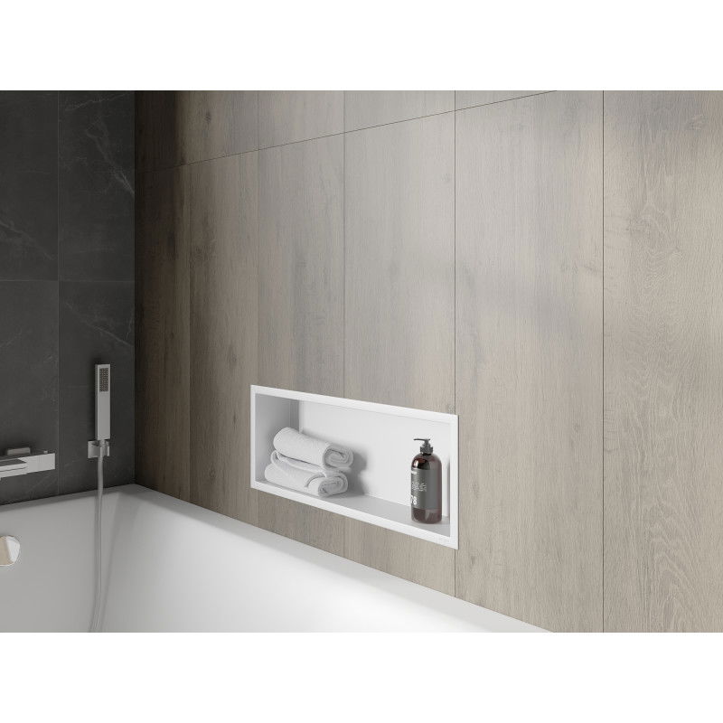 Mexen X-Wall-R vstavaná polica s golierom 60 x 20 cm, biela - 1920602010