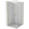 Mexen Mist H Duo sprchovací kút s otváracími dverami 70 x 70 cm, transparentný, zlatý - 8A5-070L-070P-50-00