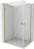 Mexen Mist H Duo sprchovací kabína s pántovými dverami 120 x 85 cm, číra, zlatá - 8A5-120L-085P-50-00