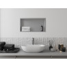 Mexen X-Wall-R nástenná polica s lemom 60 x 30 cm, inox - 1910603010