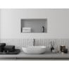 Mexen X-Wall-R Nástenná polička s golierom 60 x 30 cm, inox - 1910603010