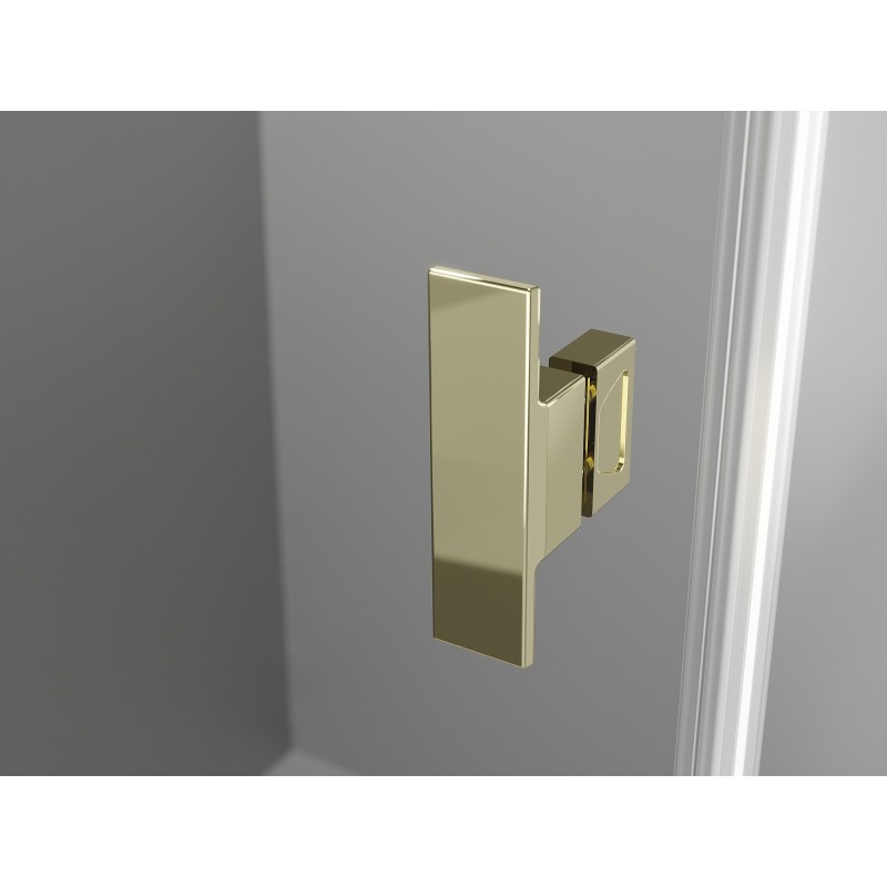 Mexen Mist-H Duo sprchovací kút výkyvný ľavý 115 x 100 cm, transparentný, zlatý - 8A5-115L-100P-50-00