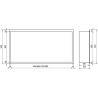 Mexen X-Wall-R zapustená polička s okrajom 60 x 30 cm, biela - 1920603010