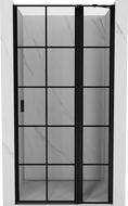 Mexen Mist sprchové dvere, pravé, 100 cm, čierna mriežka, čierne - 8A4-100-000-70-77-P