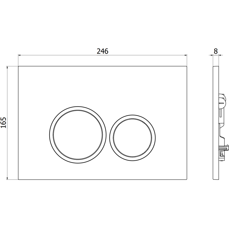 Mexen Tex 01 splachovacie tlačidlo, gun gray kartáčované - 6101-12