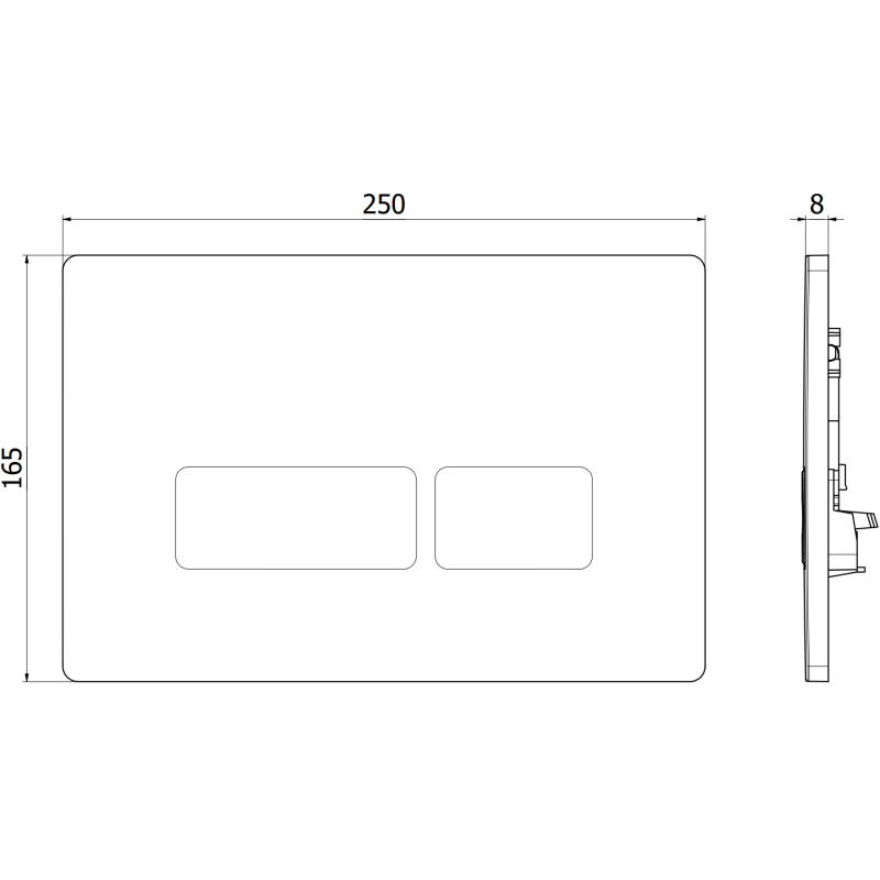 Mexen Tex 04 tlačidlo splachovania, béžové- 6104-07