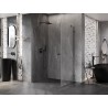 Mexen Lunar-B Sprchový kút výklopný ľavý 100 x 80 cm, transparentný, gun gray brúsený - 832-100-080-66-00-L
