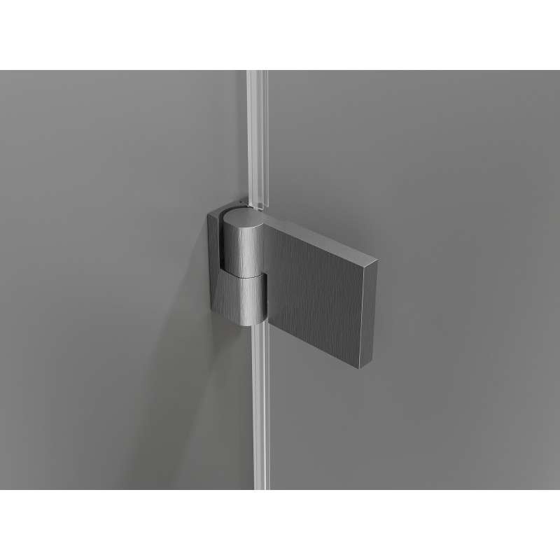 Mexen Lunar-B Sprchový kút výklopný ľavý 100 x 80 cm, transparentný, gun gray brúsený - 832-100-080-66-00-L