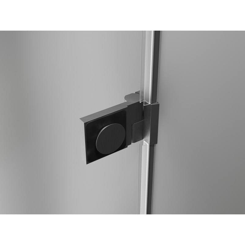 Mexen Lunar-B Sprchový kút výklopný ľavý 100 x 80 cm, transparentný, gun gray brúsený - 832-100-080-66-00-L
