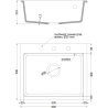 Mexen Elix granitový kuchynský drez 1-komorový 600 x 500 mm, sivý, sifón zlatý - 6525601005-71-G