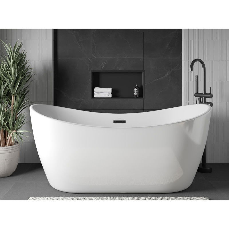 Mexen X-Wall-R zapustená polica s obrubou 60 x 30 cm, čierna - 1970603010