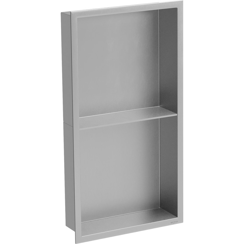 Mexen X-Wall-R výklenková polica s golierom a policou 60 x 30 cm, inox - 1910603010S