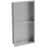 Mexen X-Wall-R zapustená polička s okrajom a poličkou 60 x 30 cm, inox - 1910603010S