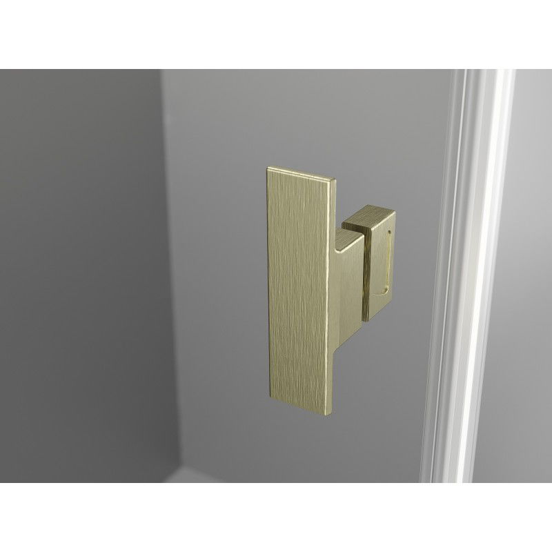 Mexen Mist-H Duo sprchovací kút s kyvnými dverami ľavý 100 x 70 cm, priehľadný, zlatý kartáčovaný - 8A5-100L-070P-55-00