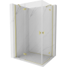 Mexen Mist H Duo sprchový kút otočný 115 x 70 cm, transparentný, zlatá matná - 8A5-115L-070P-55-00