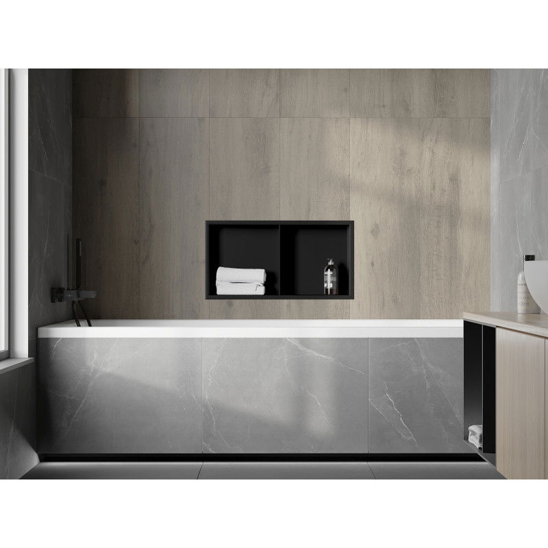 Mexen X-Wall-R Nika s golierom a poličkou 60 x 30 cm, čierna - 1970603010S