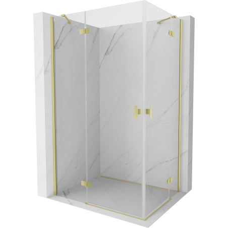 Mexen Mist H Duo sprchovací kút 120 x 95 cm, priehľadný, zlatá brúsená - 8A5-120L-095P-55-00