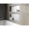 Mexen X-Wall-R nástenná polica s prírubou 75 x 30 cm, inox - 1910753010