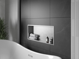 Mexen X-Wall-R nástenná polica s límcom 75 x 30 cm, inox - 1910753010