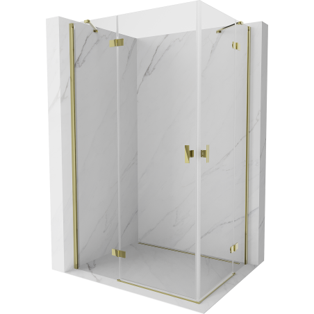 Mexen Mist H Duo sprchovací kút otvárací 70 x 120 cm, číry, zlatý - 8A5-070L-120P-50-00