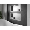 Mexen X-Wall-R nástenná polica s prírubou 75 x 30 cm, inox - 1910753010