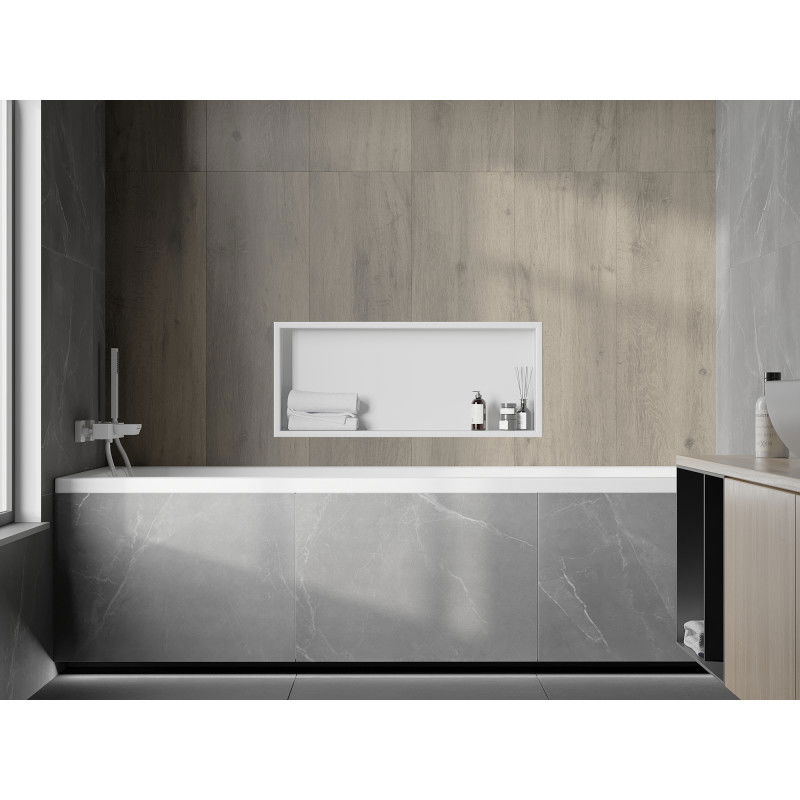 Mexen X-Wall-R nástenná polička s límcom 75 x 30 cm, biela - 1920753010