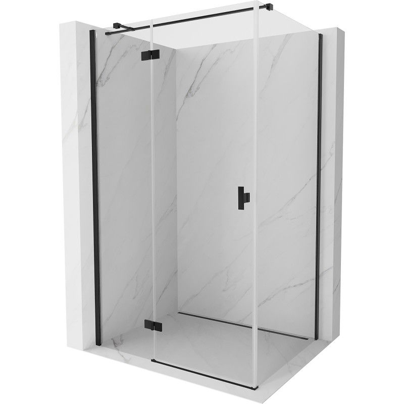 Mexen Mist H T sprchový kút s kyvnými dverami ľavý 120 x 110 cm, transparentný, čierny - 8A5T-120-110-70-00-L