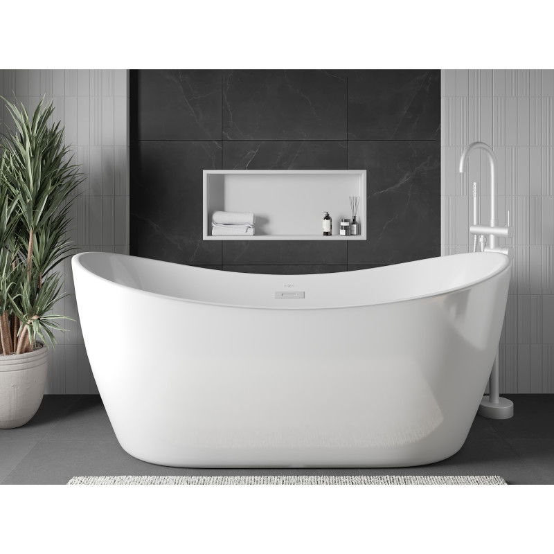 Mexen X-Wall-R nástenná polička s límcom 75 x 30 cm, biela - 1920753010