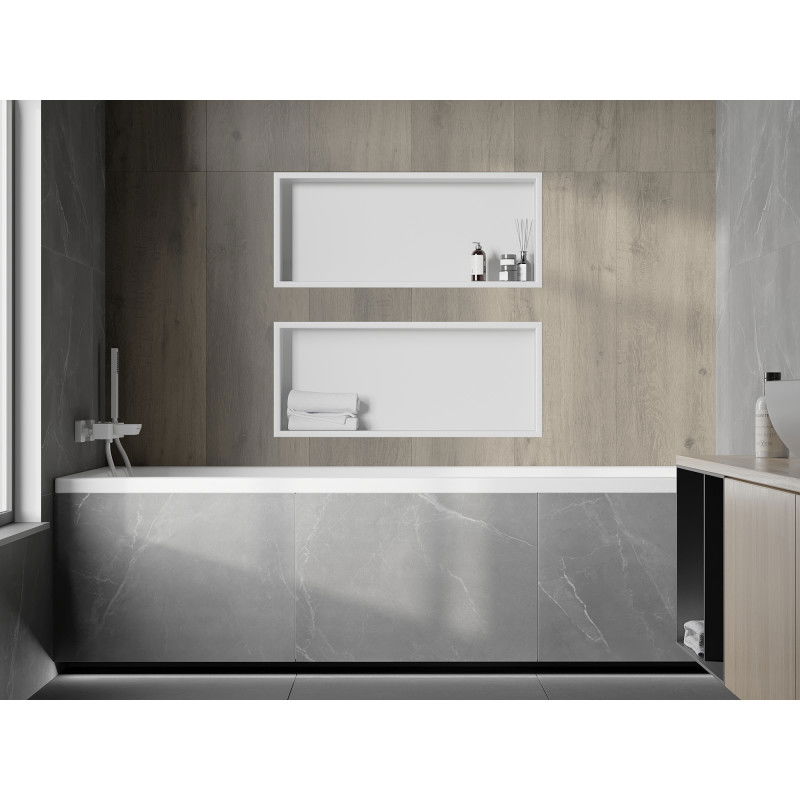 Mexen X-Wall-R nástenná polička s límcom 75 x 30 cm, biela - 1920753010