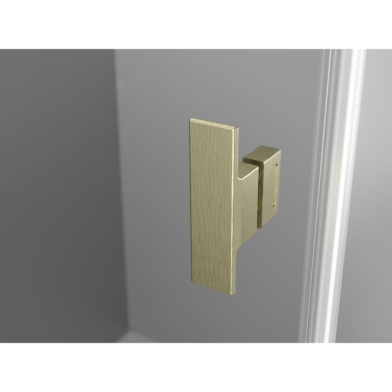 Mexen Mist-H Duo sprchová kabína pravá 100 x 115 cm, priehľadná, zlatá brúsená - 8A5-100L-115P-55-00