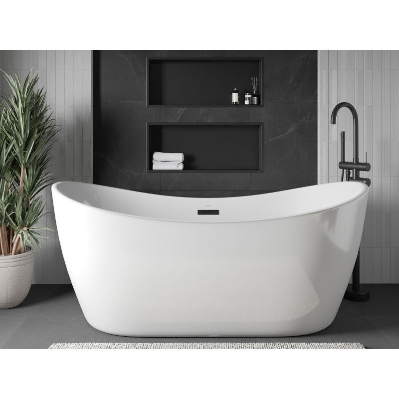 Mexen X-Wall-R polica s okrajom 75 x 30 cm, čierna - 1970753010