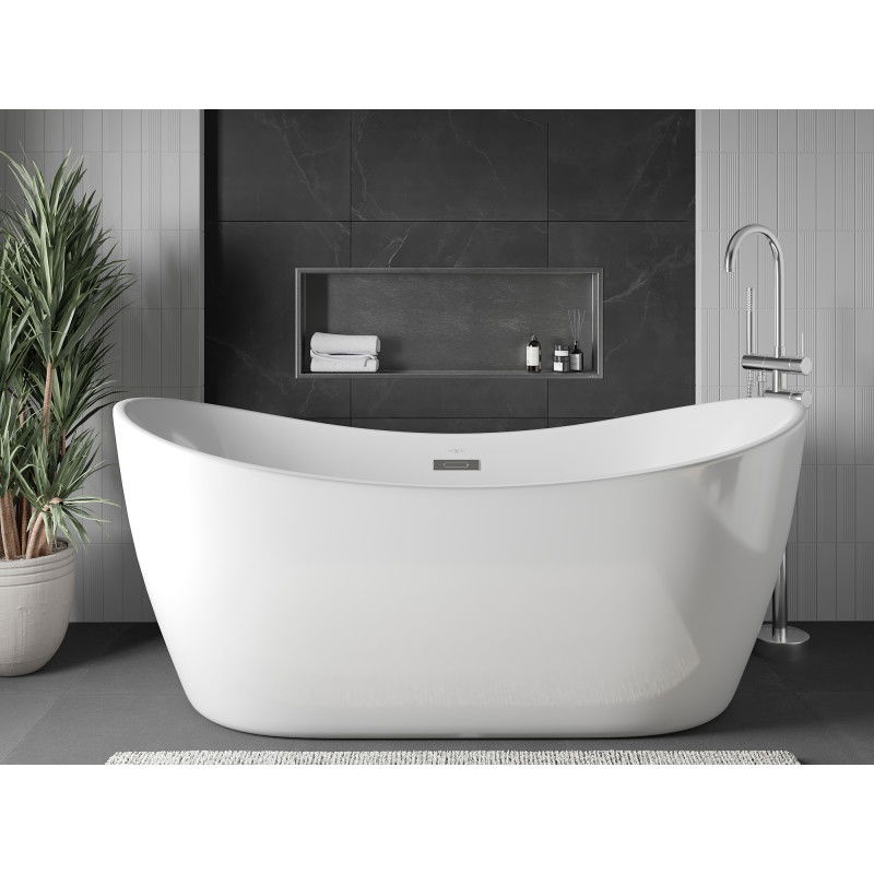 Mexen X-Wall-R nástenná polica s obrubou 90 x 30 cm, inox - 1910903010